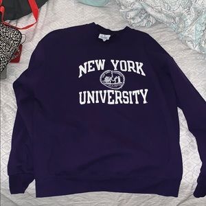 Champion NYU purple sweatshirt XL